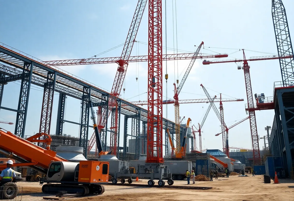 Construction site at Process Machinery expansion in Shelbyville, KY
