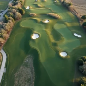 Aerial view of Quail Chase Golf Course post-renovation with upgraded facilities.