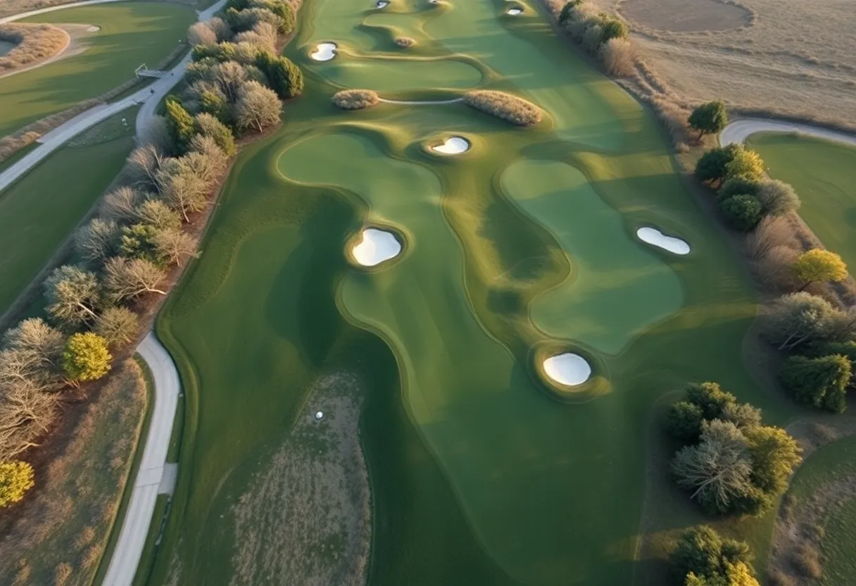 Aerial view of Quail Chase Golf Course post-renovation with upgraded facilities.
