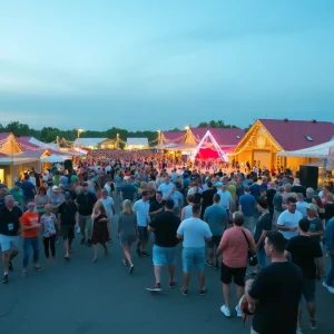 Crowd enjoying the Raise the Barn concert in Louisville