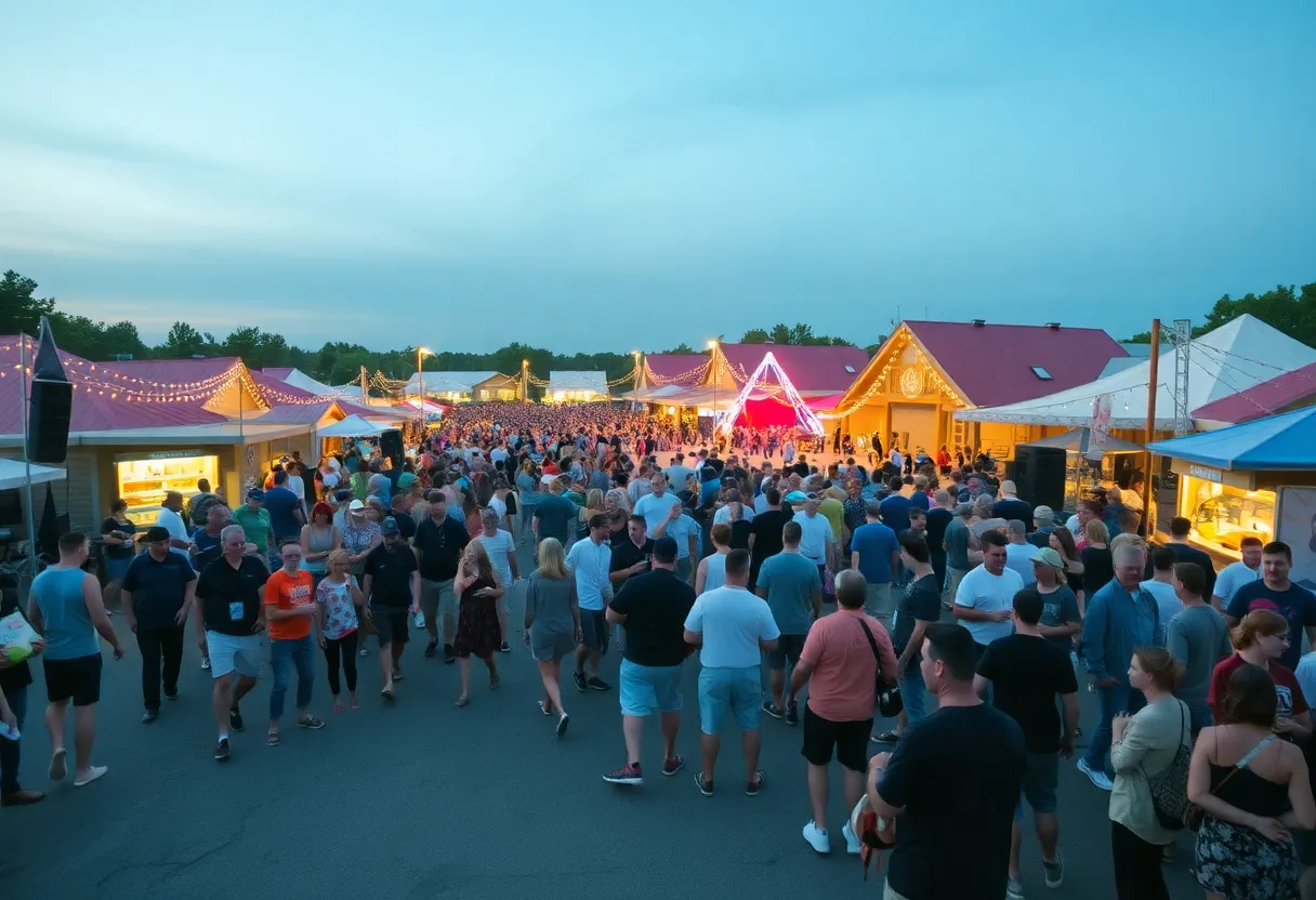 Crowd enjoying the Raise the Barn concert in Louisville
