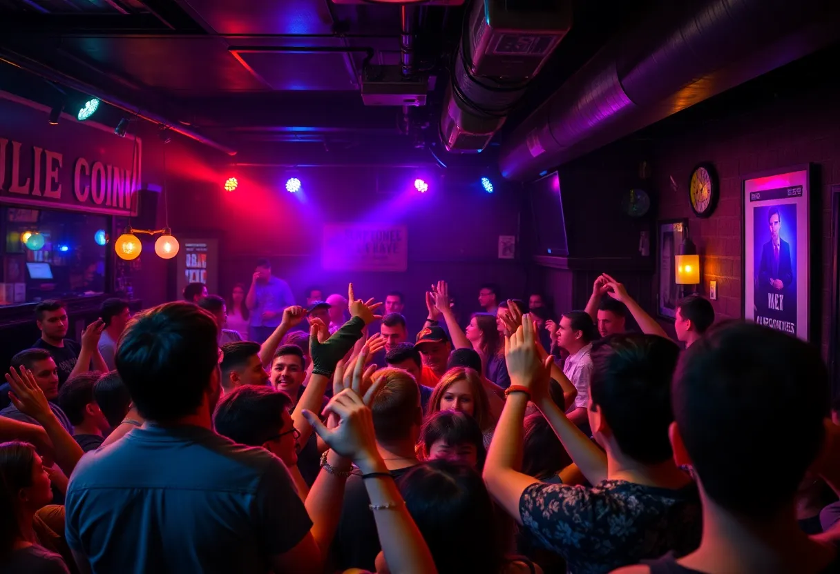 Ratboys performing live at a packed dive bar in Louisville.