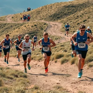 Athletes from Saint Bonaventure competing in cross country race at Louisville Classic