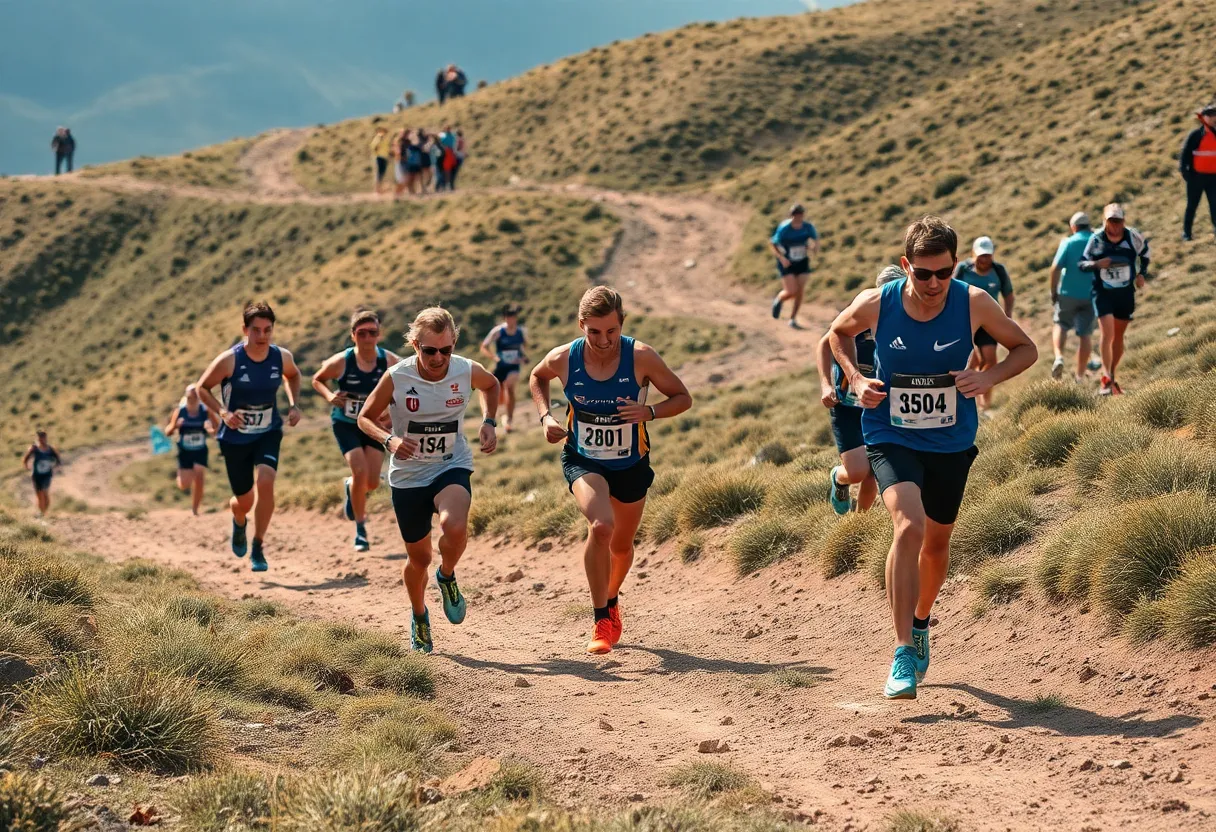 Athletes from Saint Bonaventure competing in cross country race at Louisville Classic