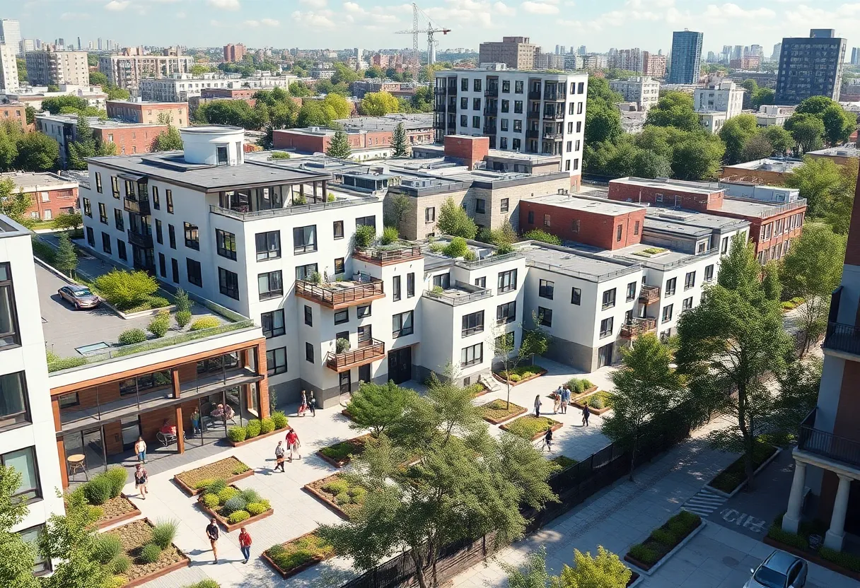 Exterior view of The Eclipse affordable housing complex in Louisville
