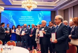 Business leaders at a tribute event honoring Mitch McConnell