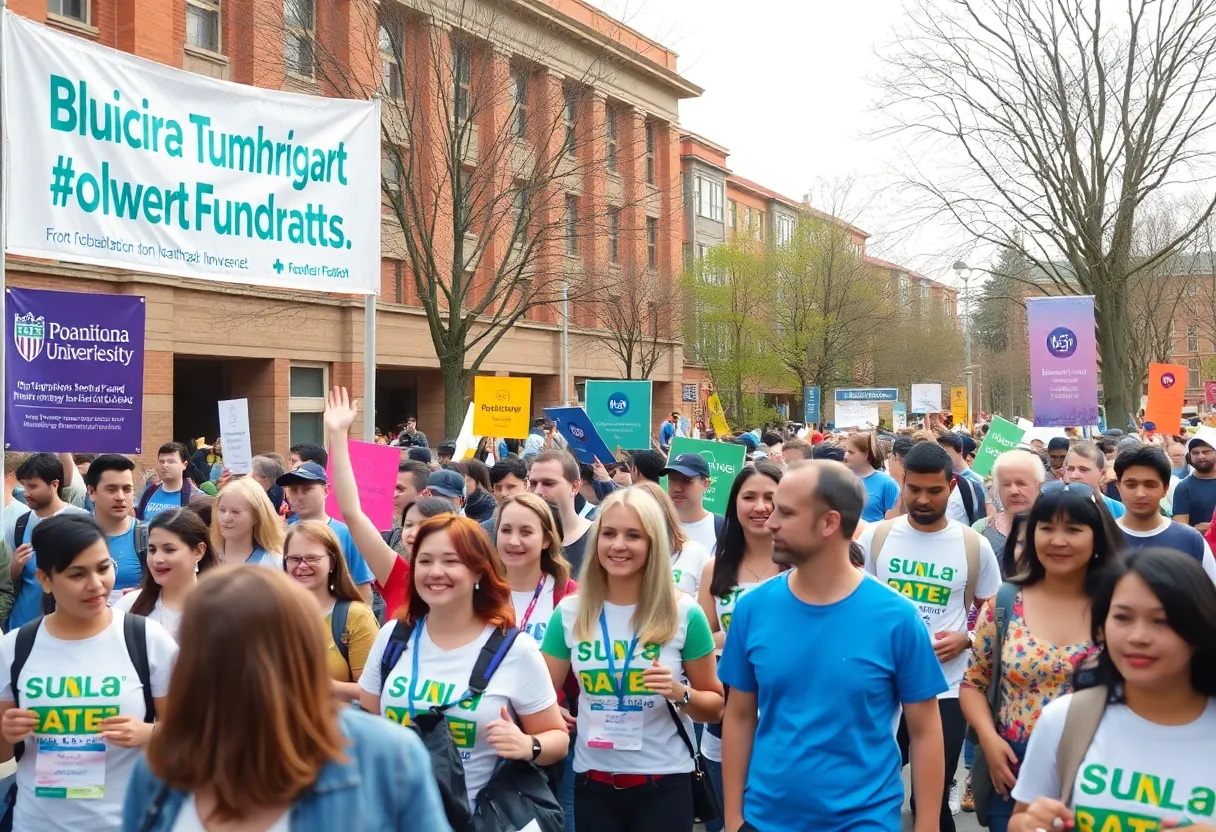 Participants engaging in a fundraising event at the University of Louisville