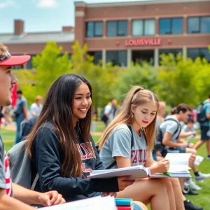 University of Louisville campus showing student-athletes balancing sports and academics.