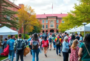 University of Louisville fundraising event with engaged students and community members.