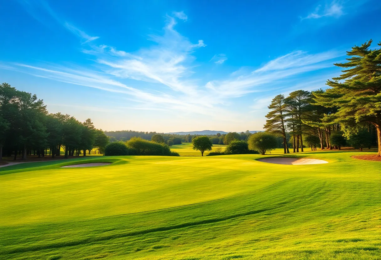 Landscape view of Valhalla Golf Club showcasing the golf course.