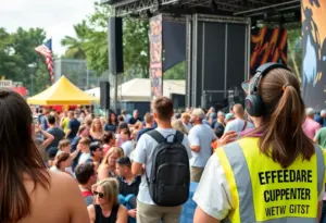 WKU meteorology students providing weather support at Louder Than Life festival in Louisville