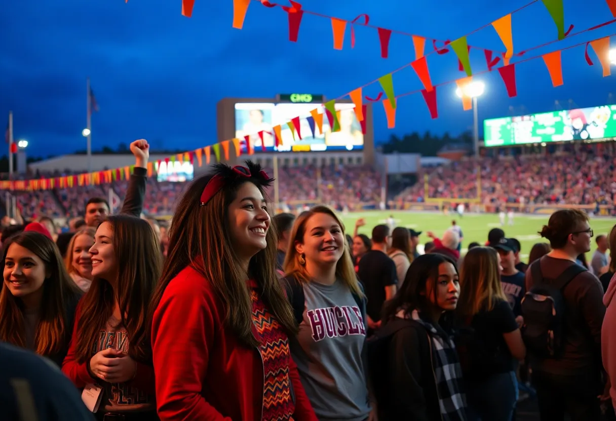 WKU homecoming event with diverse student participants