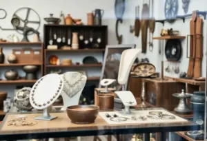 Interior of Work the Metal Boutique featuring artisan jewelry