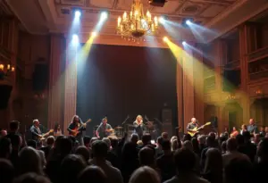 YES performing live at the Louisville Palace with a dynamic audience.