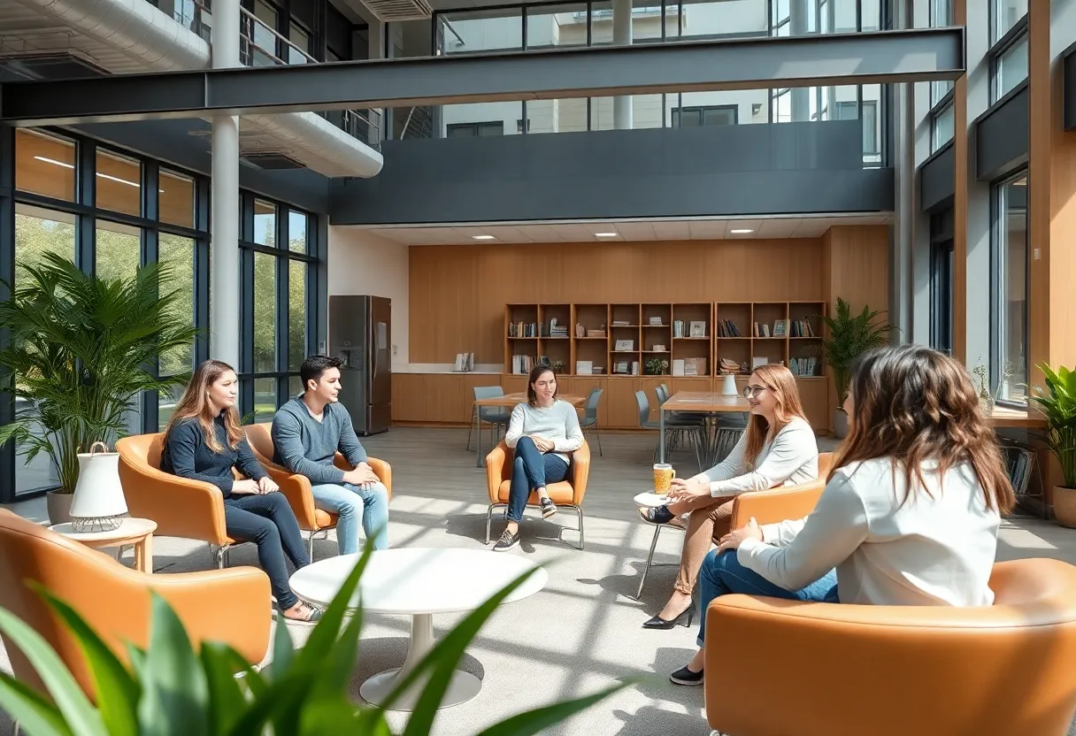 Students at Bellarmine University Counseling Center participating in wellness activities