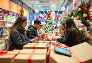 Consumers engaging in online shopping during Black Friday 2025