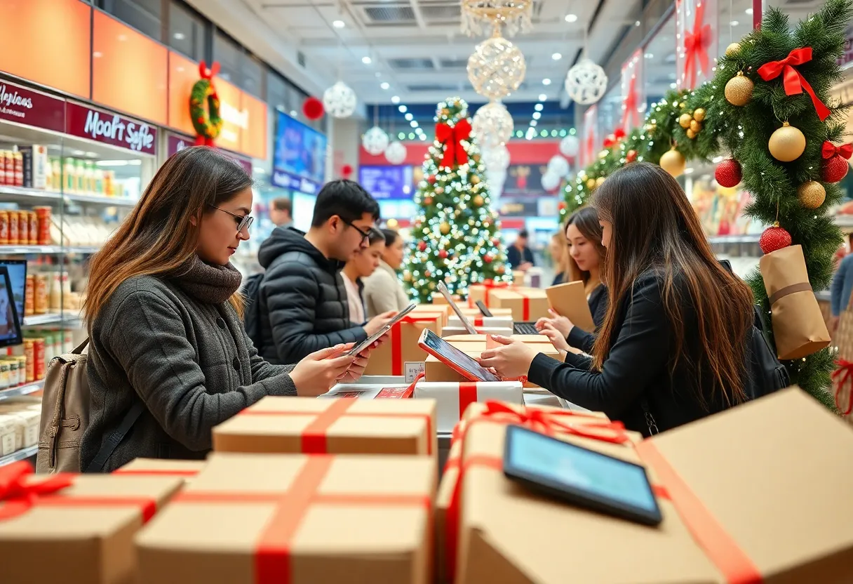 Consumers engaging in online shopping during Black Friday 2025