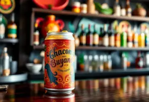 New Mix ready-to-drink cocktail featuring colorful labels.