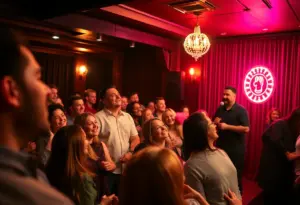 Audience enjoying Creig's Comedy Showcase at The Caravan Comedy Club