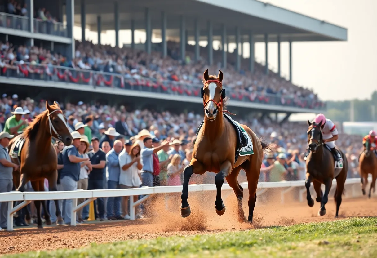 Further Ado winning the Kentucky Jockey Club Stakes