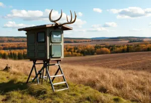 Scenic view of deer stand in Kentucky woods symbolizing lottery winning