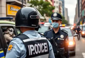Louisville Metro Police officer responding to an incident