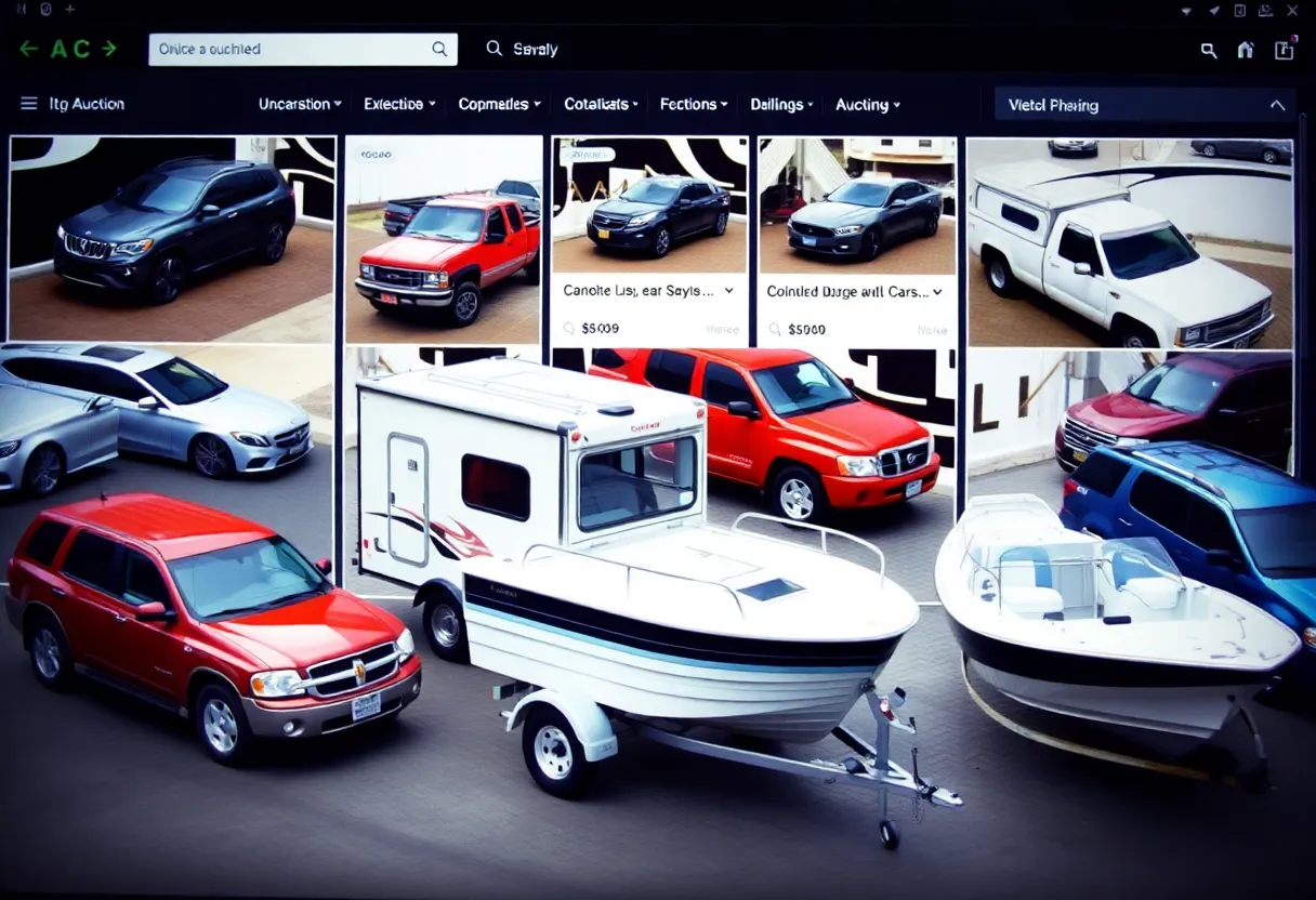 Online auction of unclaimed vehicles in Louisville