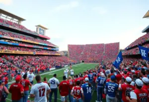 Fans at the Governor's Cup game between Louisville and Kentucky