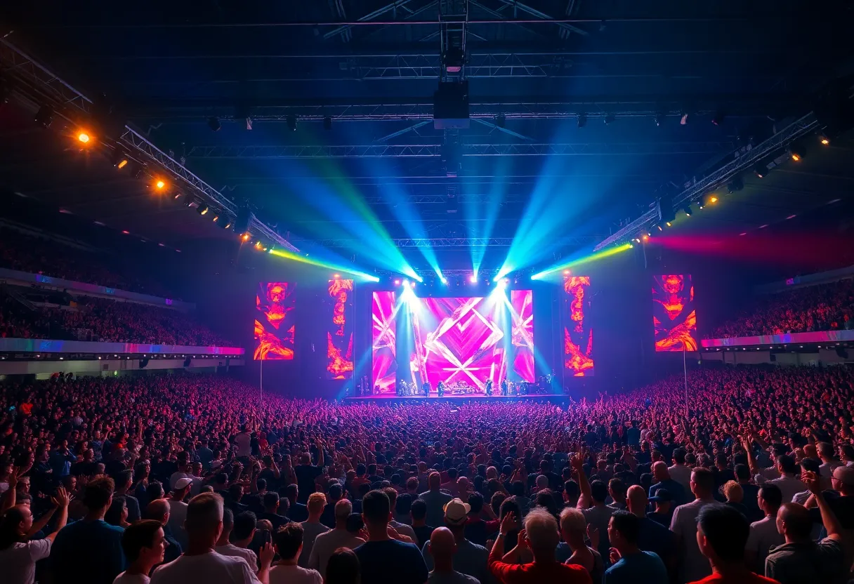 Fans enjoying the concert of Zach Bryan and Kings of Leon at a stadium