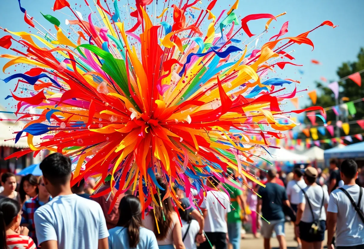 Artwork for 2026 Kentucky Derby Festival Poster featuring dynamic colors and shapes.