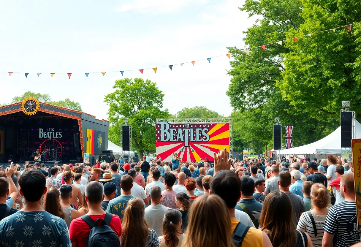 Crowd enjoying live music at the Abbey Road festival