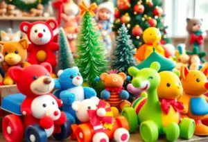 A variety of adapted toys designed for children with disabilities, displayed during a donation event.