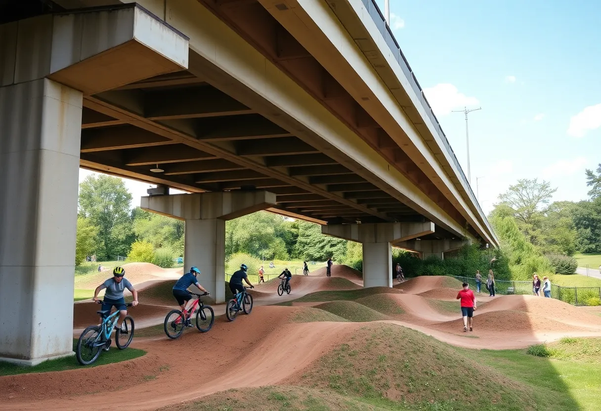 Mountain bike skills course at Bike Highland Park, Louisville