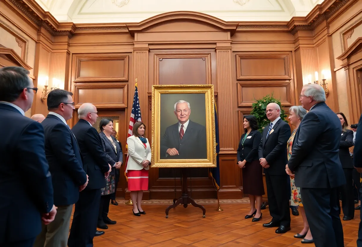 Ceremony for unveiling Bobbie Holsclaw's portrait at Metro Hall
