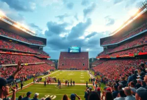 Louisville Cardinals celebrating their victory in the Boca Raton Bowl.