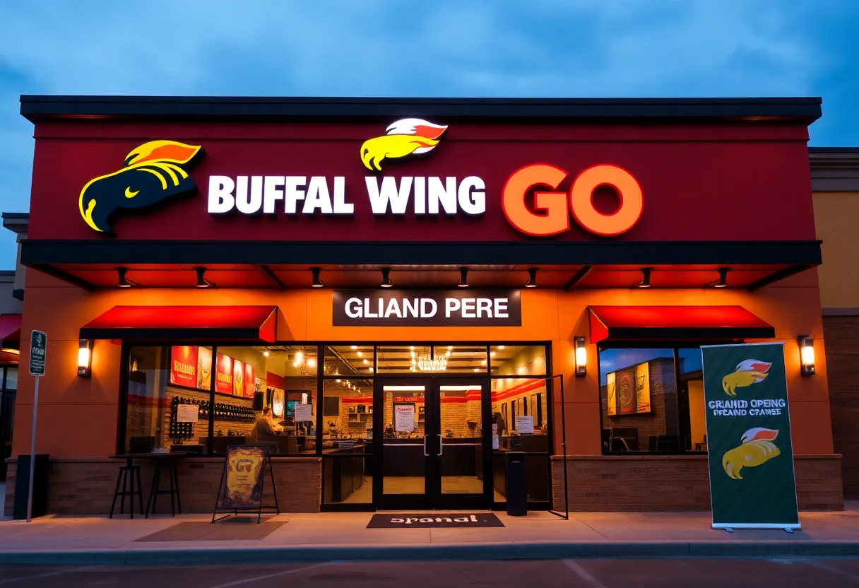 Exterior view of Buffalo Wild Wings GO in Louisville during grand opening.