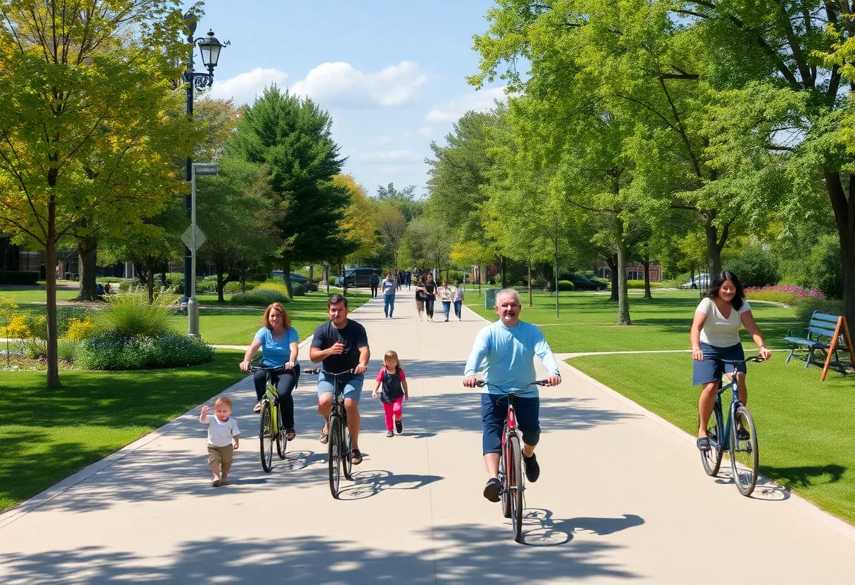 Families and cyclists enjoying a car-free Cherokee Park
