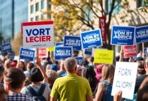Supporters at Charles Booker's Senate campaign event