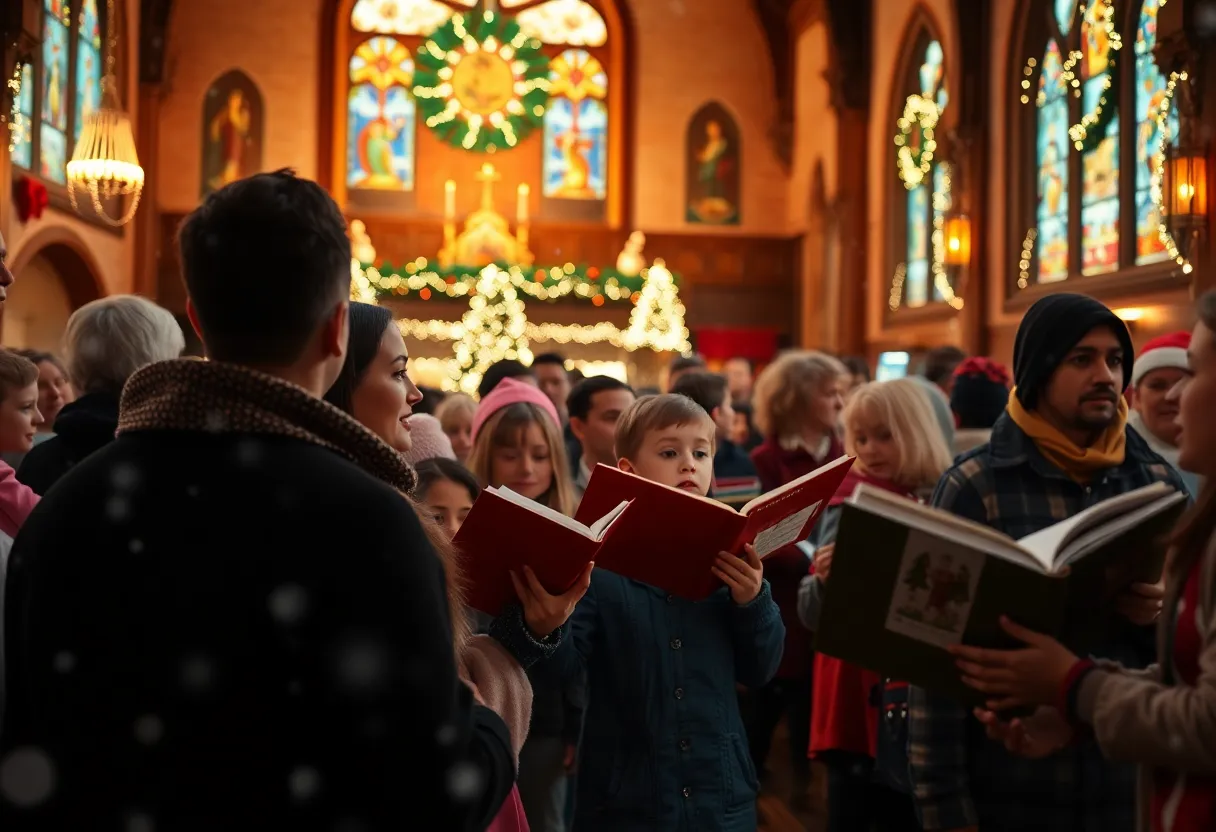 Christmas concert atmosphere at Indian Creek Baptist Church
