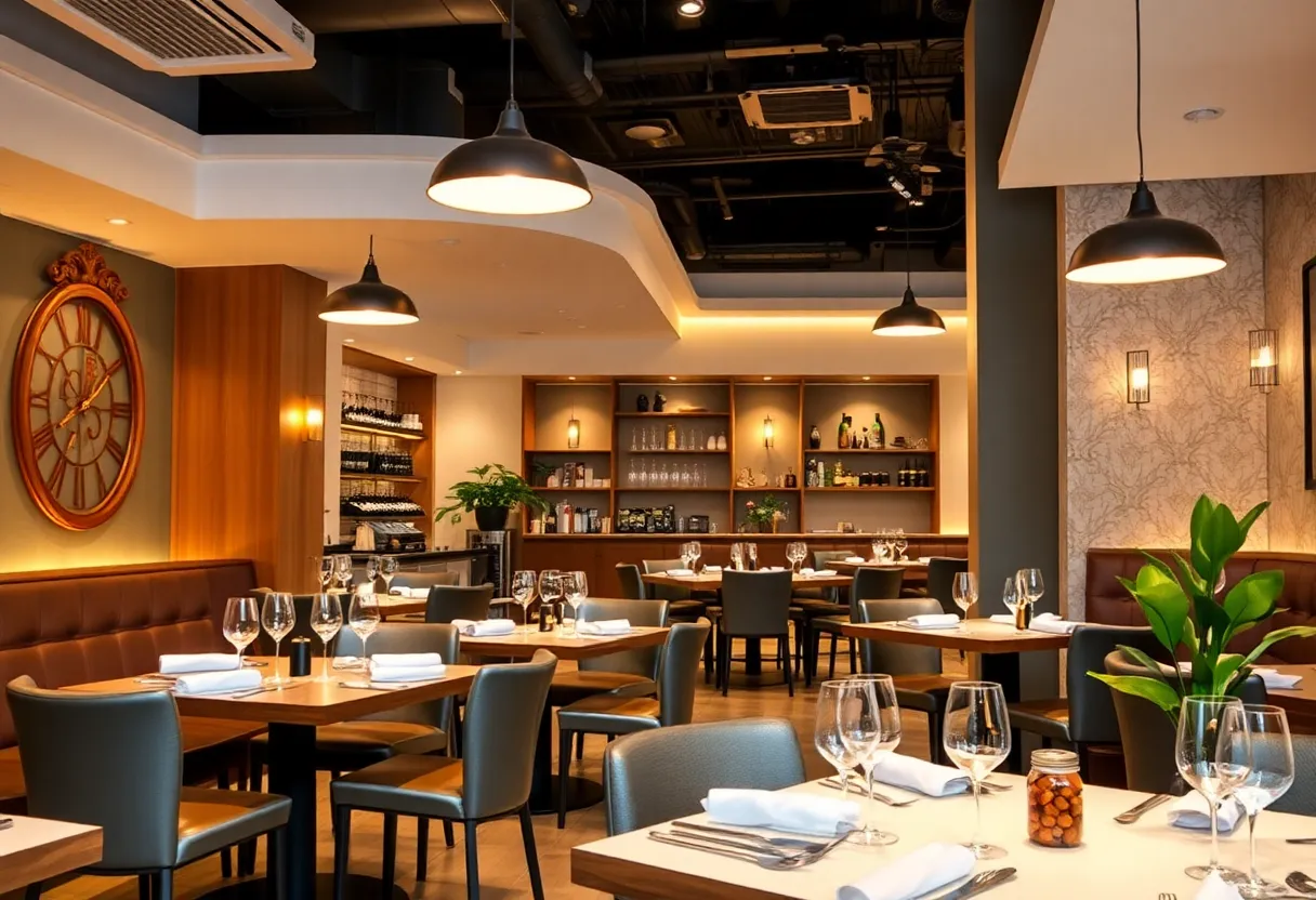 Interior of Cipollini Restaurant in Louisville