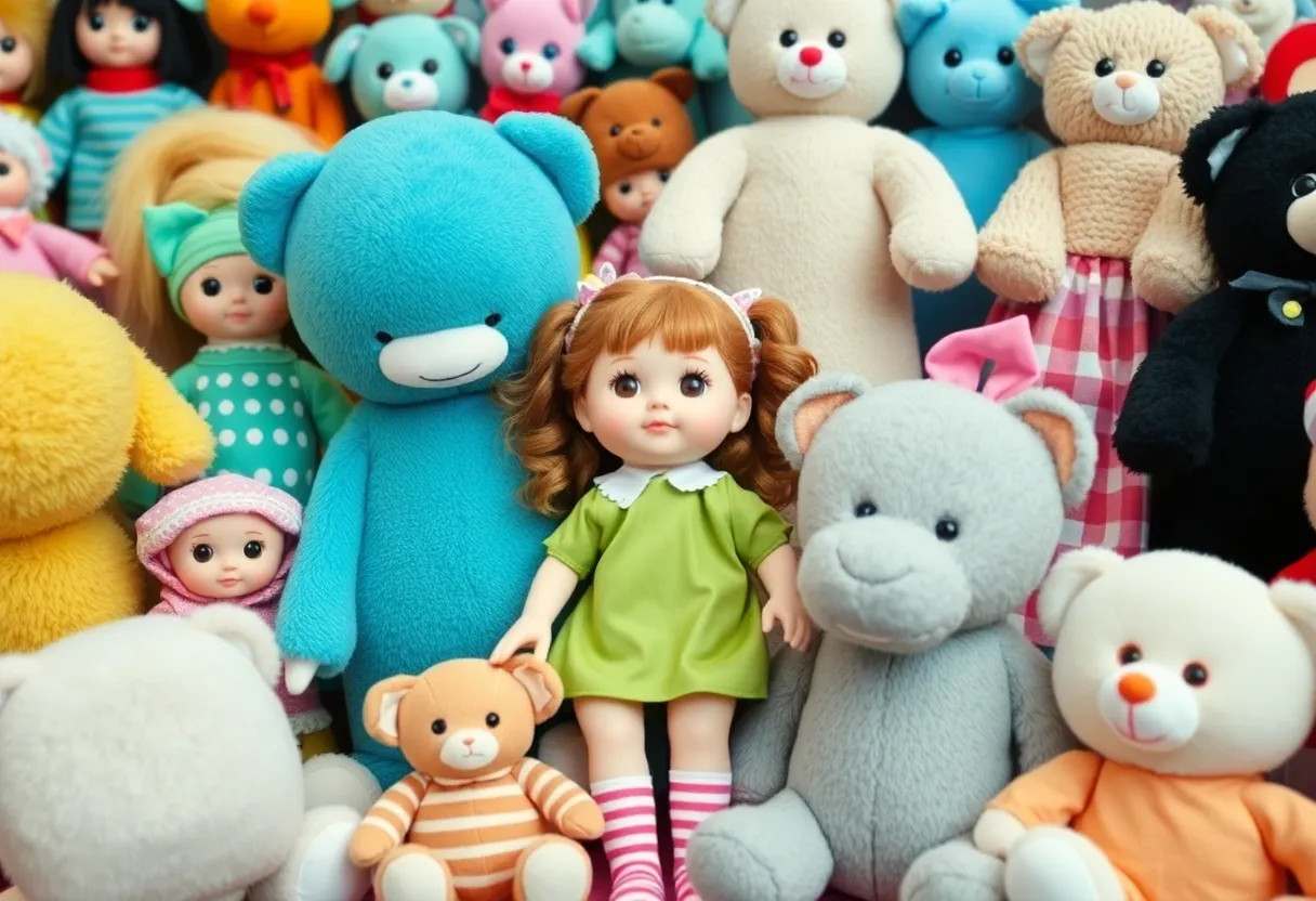 A collection of classic toys from the 1980s and 1990s, showcasing nostalgic items reimagined for modern audiences.