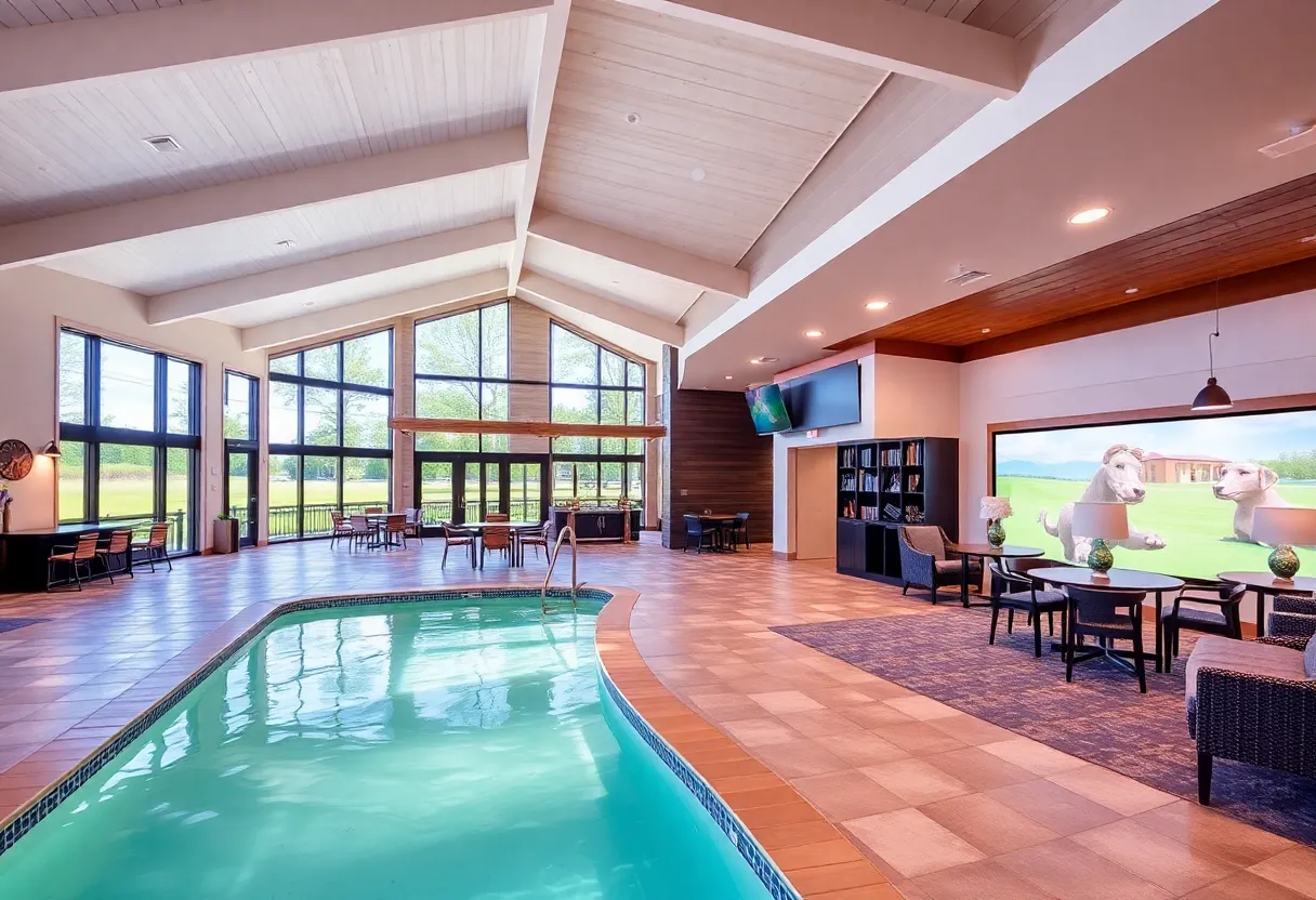 A country club featuring new amenities designed to attract younger members.