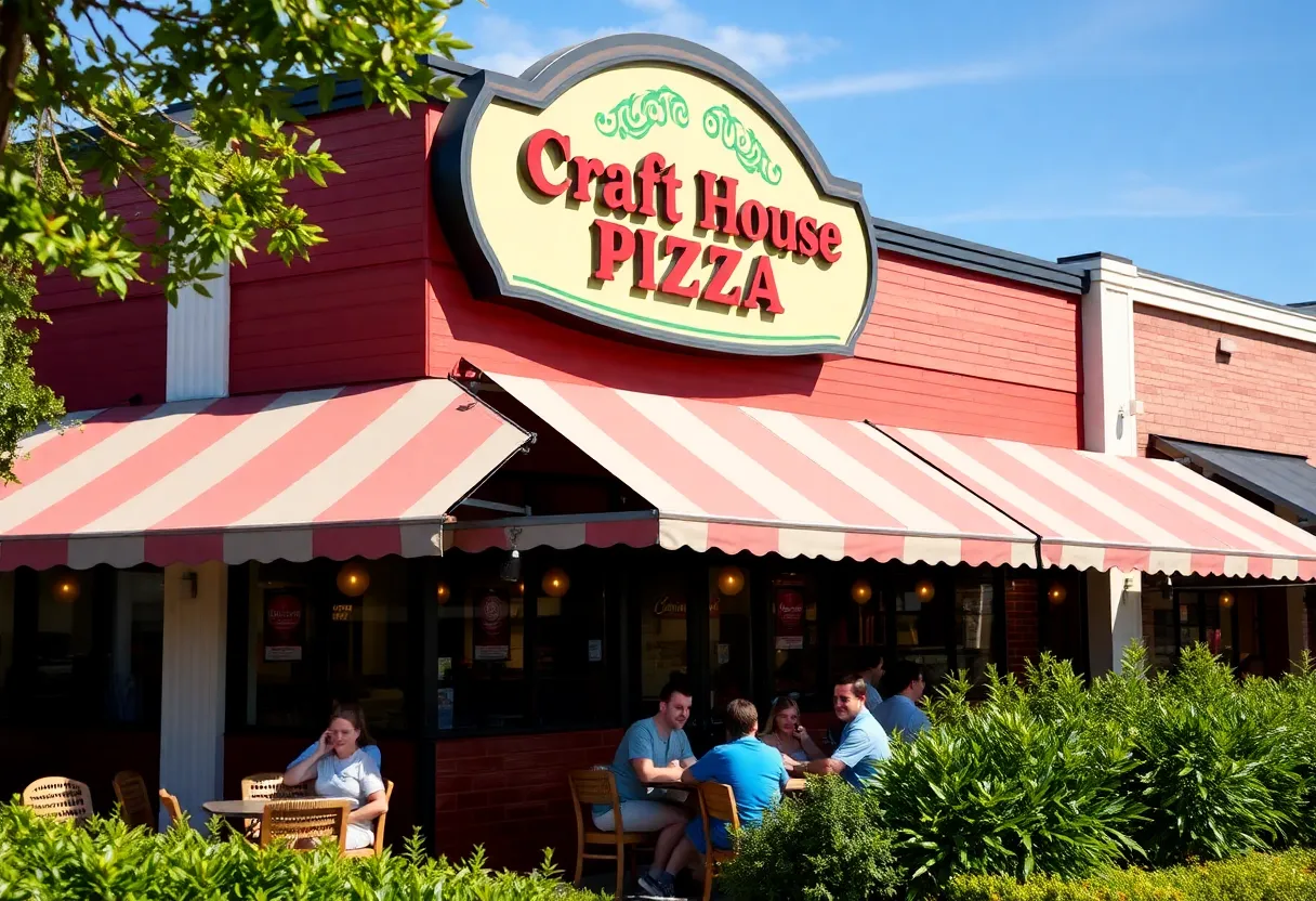 Exterior view of Craft House Pizza in Louisville's Colonial Gardens