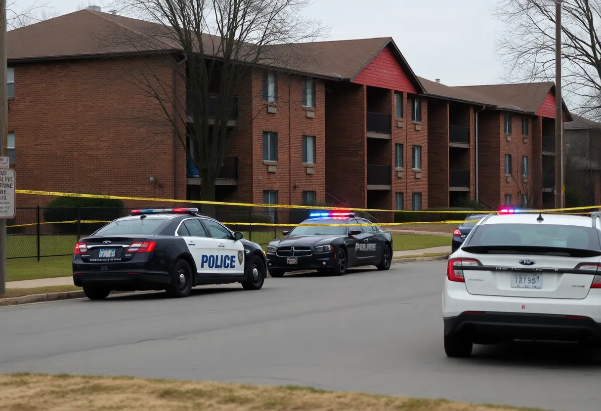 Police presence at Colonial Oaks Apartments in Louisville