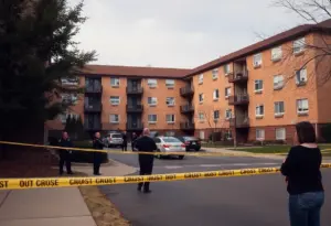 Crime scene in Avenue Plaza Apartments, Louisville