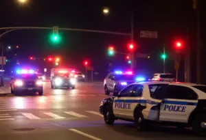 Scene of a DUI crash involving a police cruiser in Louisville.