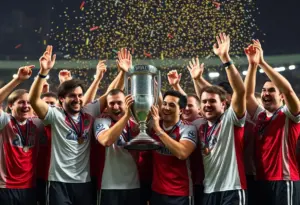 Celebration of Fernando Mendoza wins Heisman Trophy