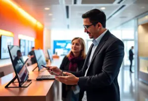 A banking experience center showcasing technology integration