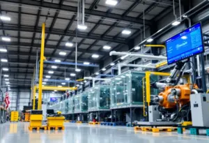 Rendering of Foxconn's new manufacturing facility in Louisville