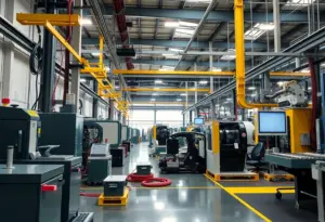 Foxconn manufacturing facility in Louisville, showcasing advanced technology.